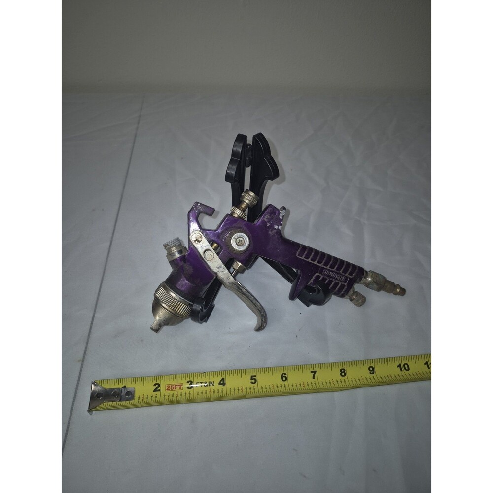 HVLP Gravity Feed Paint Spray Gun Purple Air Spray Gun 50-70 PSI Unbranded